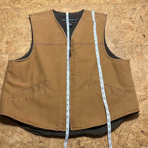 Field & Stream Men’s Workwear Cotton Canvas Faux Sherpa Lined Zip Vest NWOT Sz L - Picture 10 of 11